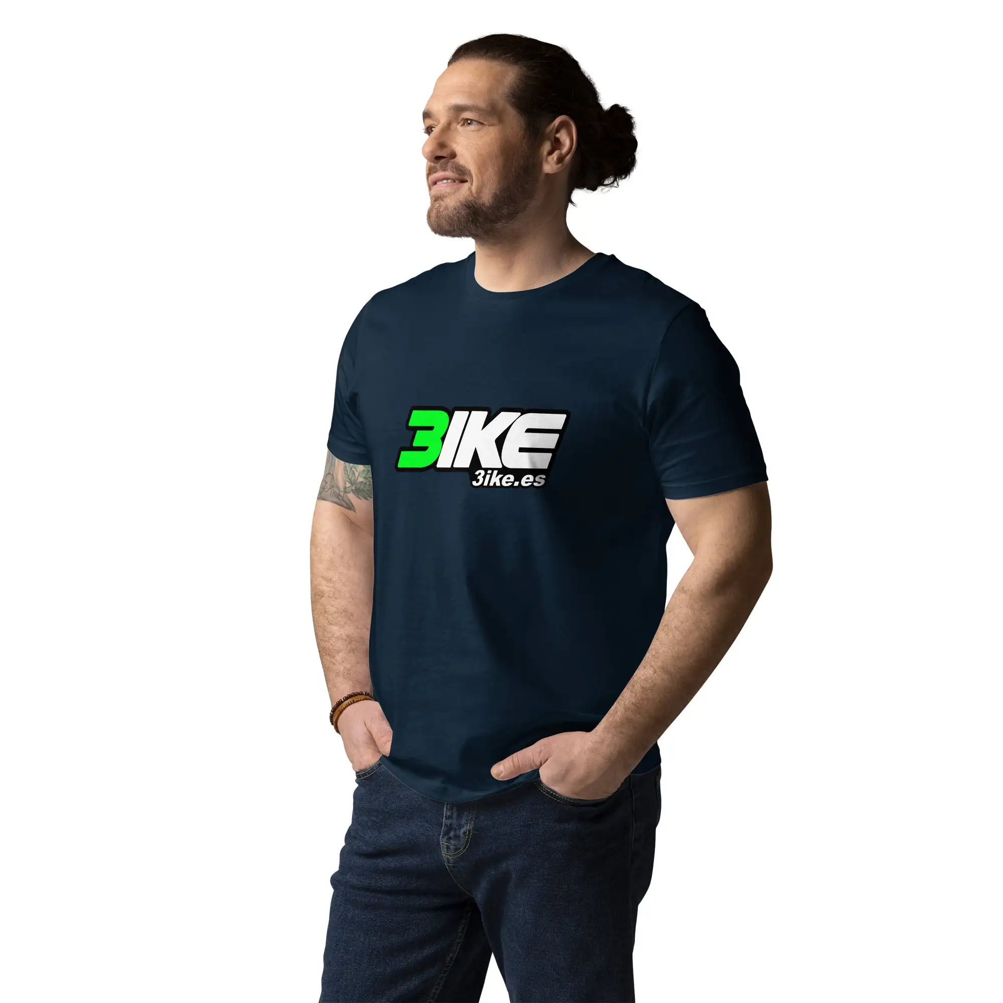 Camiseta logotipo 3ike (algodón orgánico, unisex) - Imagen 3