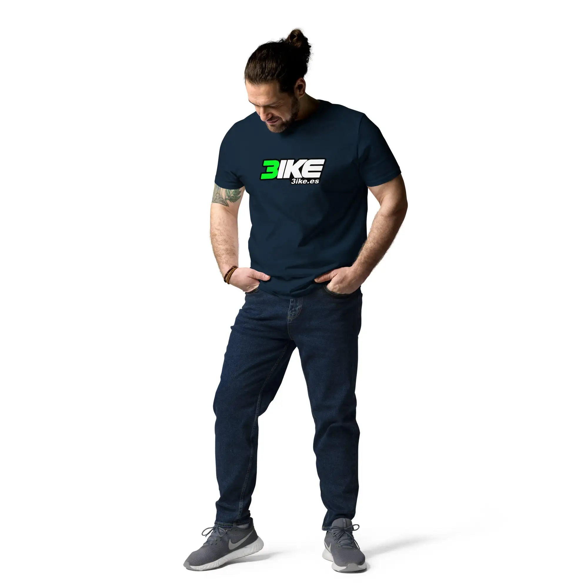 Camiseta logotipo 3ike (algodón orgánico, unisex) - Imagen 4