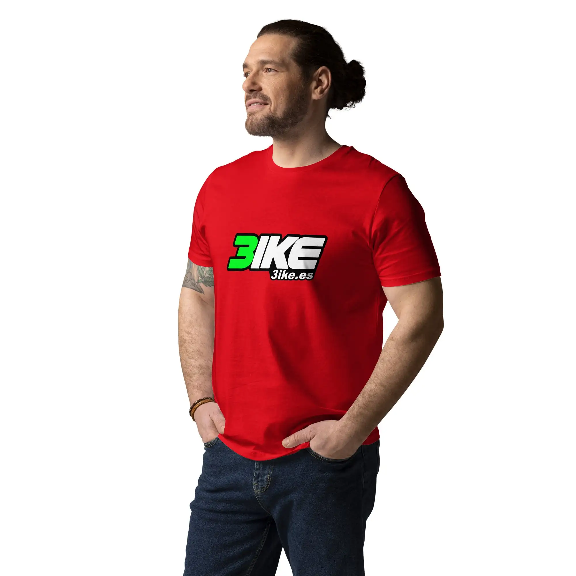 Camiseta logotipo 3ike (algodón orgánico, unisex) - Imagen 5