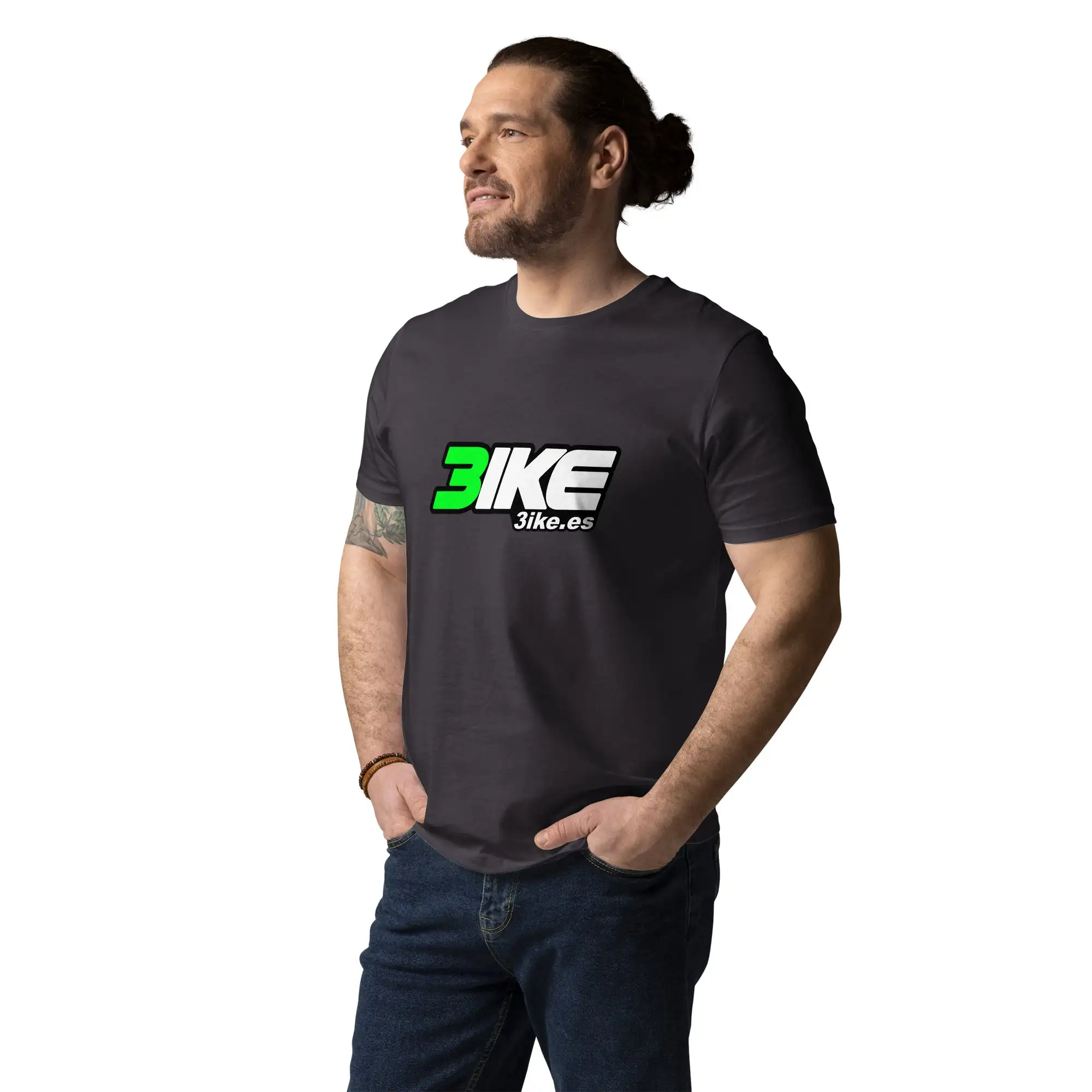 Camiseta logotipo 3ike (algodón orgánico, unisex) - Imagen 7