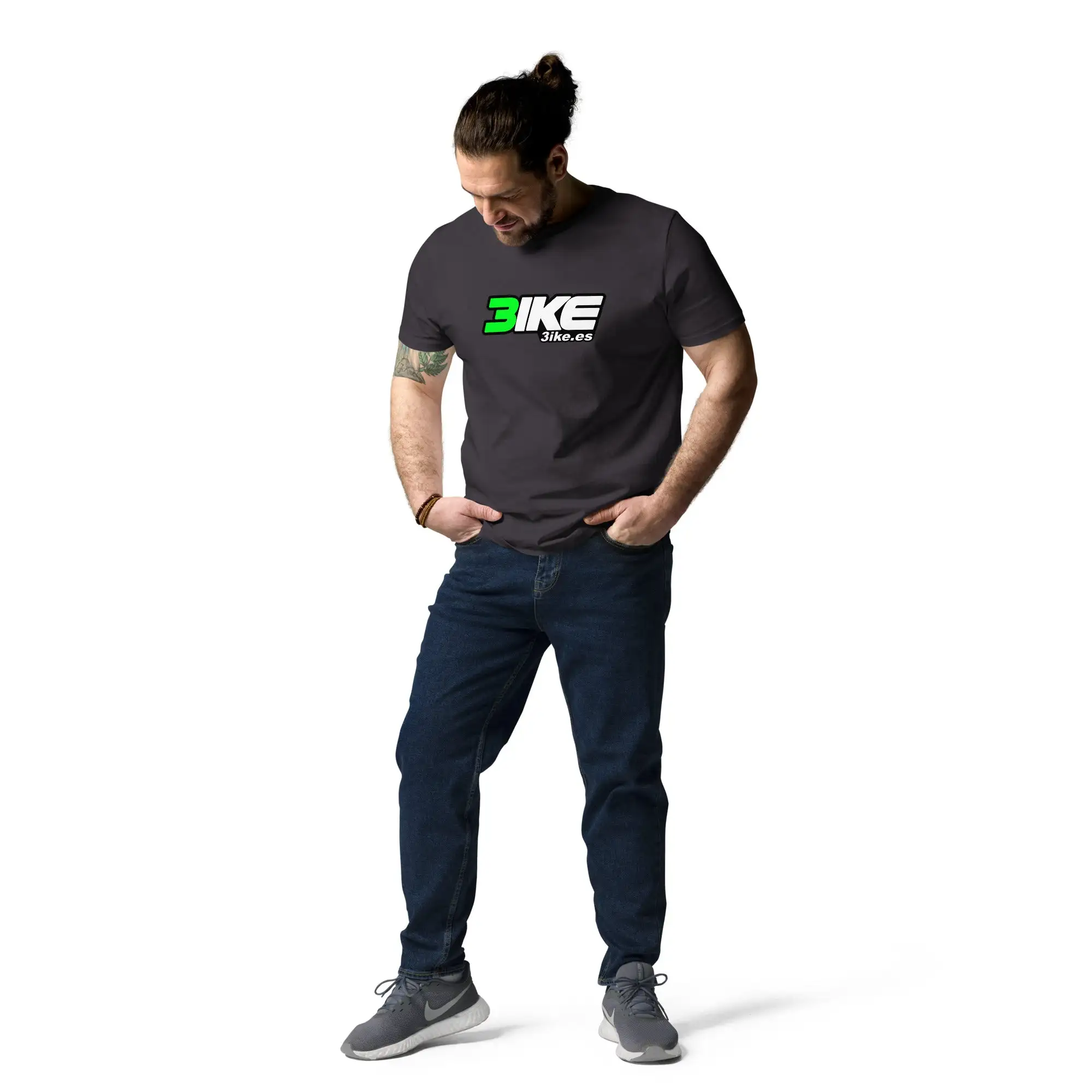 Camiseta logotipo 3ike (algodón orgánico, unisex) - Imagen 8