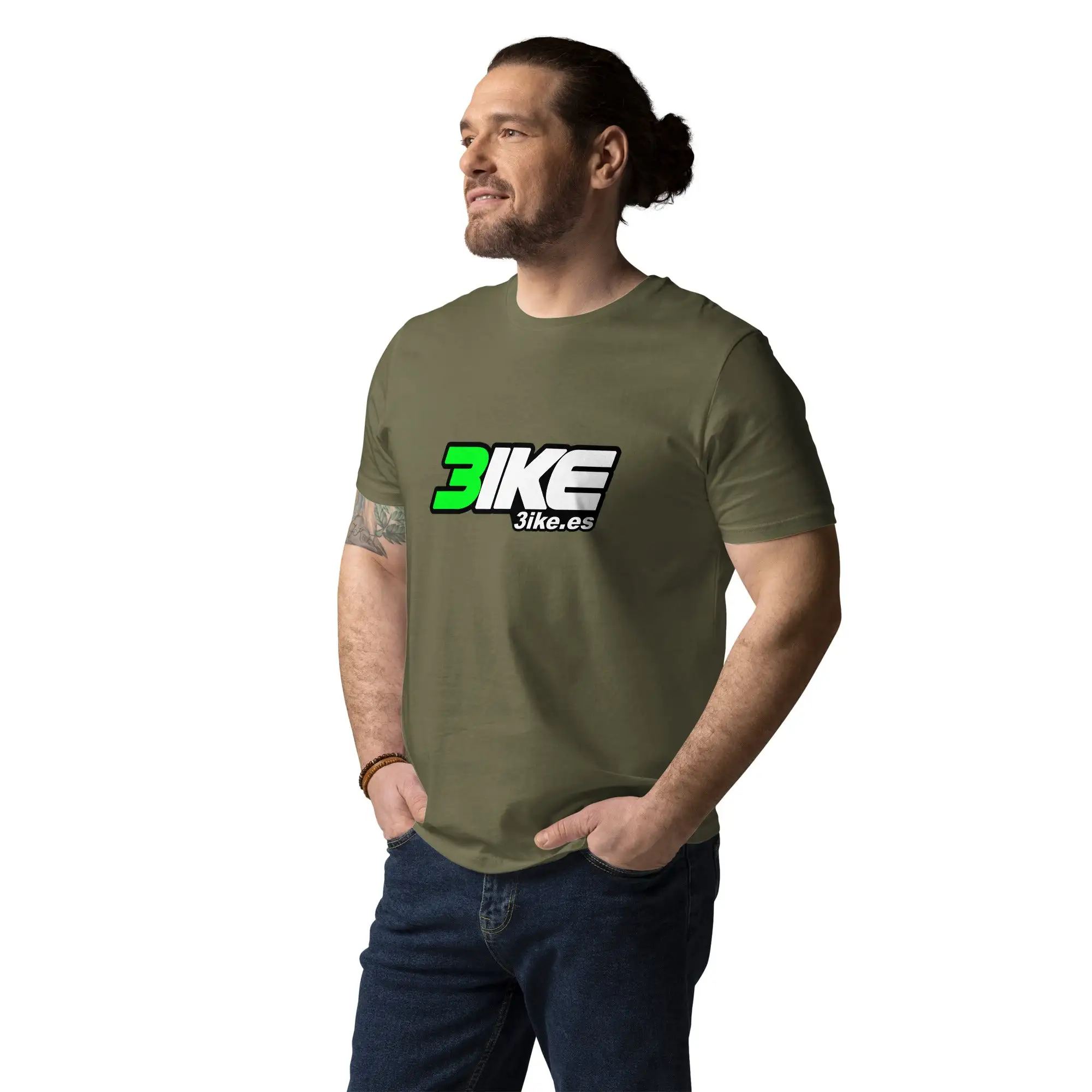 Camiseta logotipo 3ike (algodón orgánico, unisex) - Imagen 11
