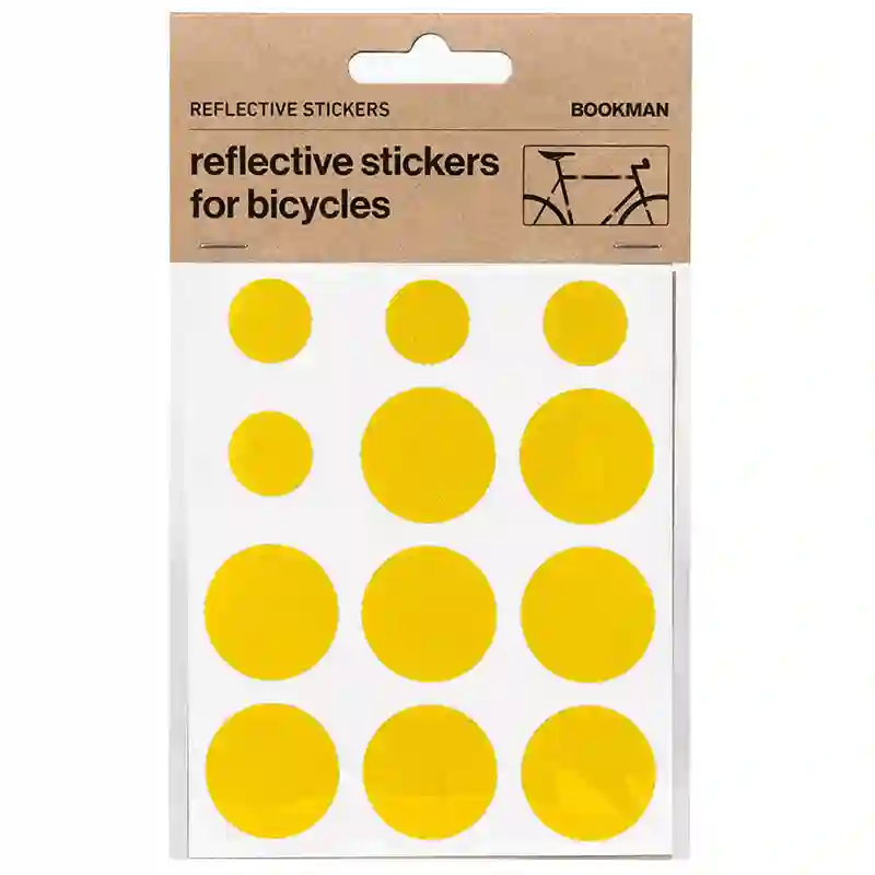 Kit pegatinas refletantes para bicicleta Bookman amarillo