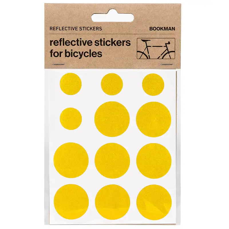Kit pegatinas refletantes para bicicleta Bookman amarillo
