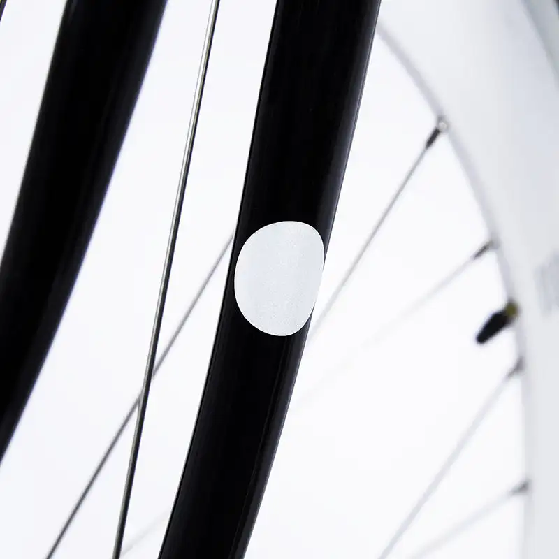 Kit pegatinas refletantes para bicicleta Bookman blanco - Imagen 2
