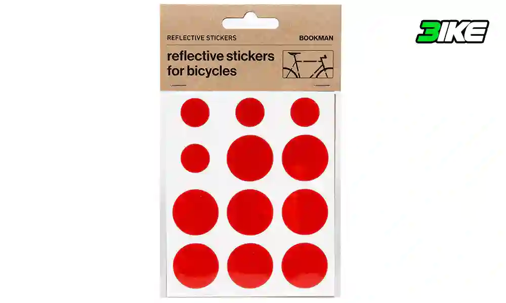Kit pegatinas refletantes para bicicleta Bookman, rojo