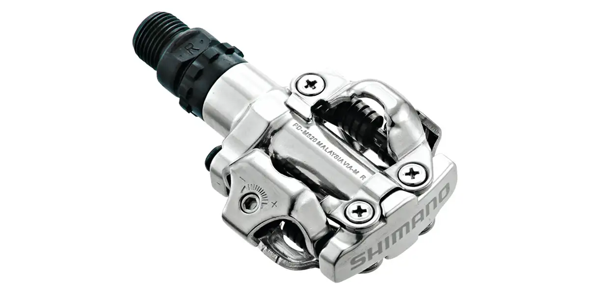 Pedales Shimano PD-M520, color plata