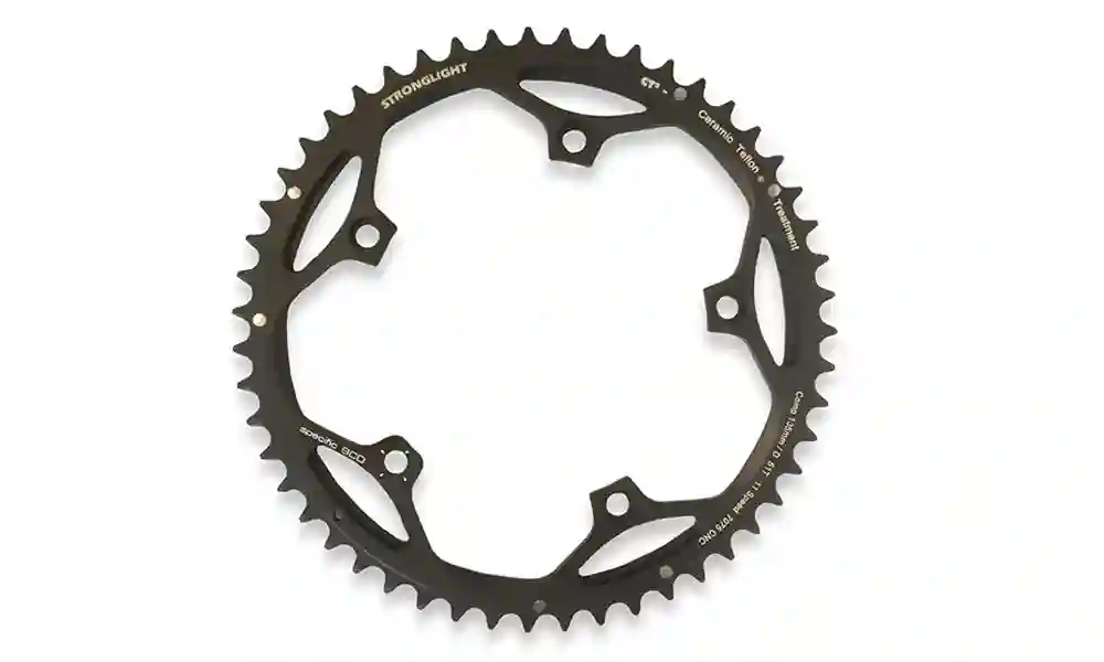 Plato Stronglight CT2 135 mm adaptable campagnolo 11v negro 50 dientes