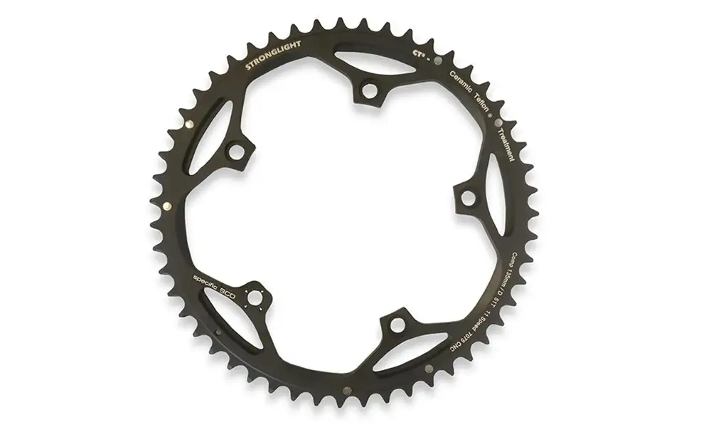 Plato Stronglight CT2 135 mm adaptable campagnolo 11v negro 50 dientes