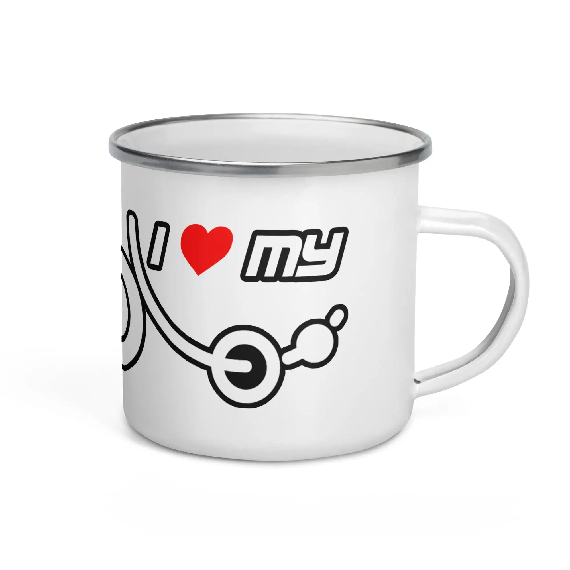 Taza esmaltada 'I love my recumbent' - Image 2