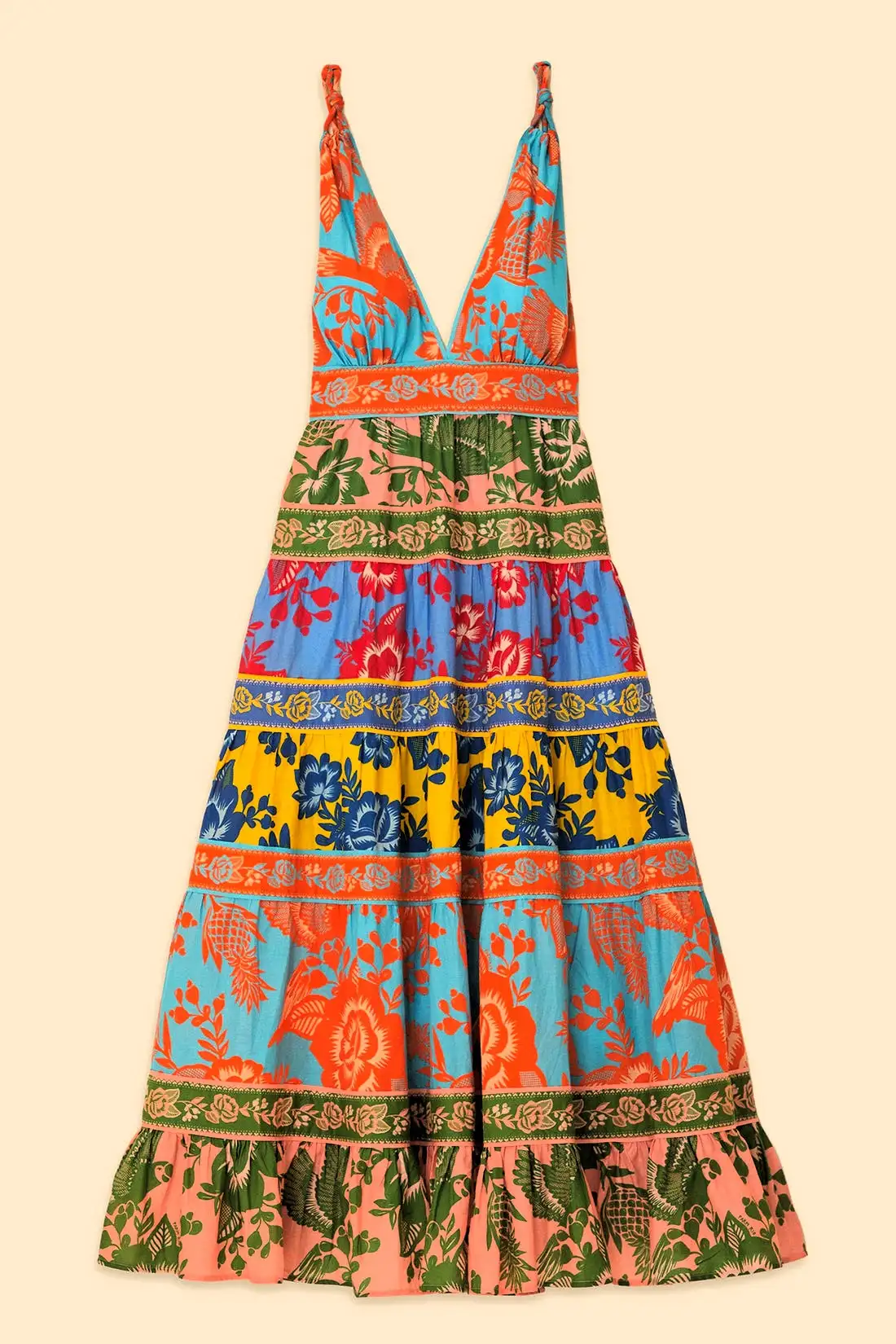 Vestido midi de jardín con encaje mixto - Imagen 7