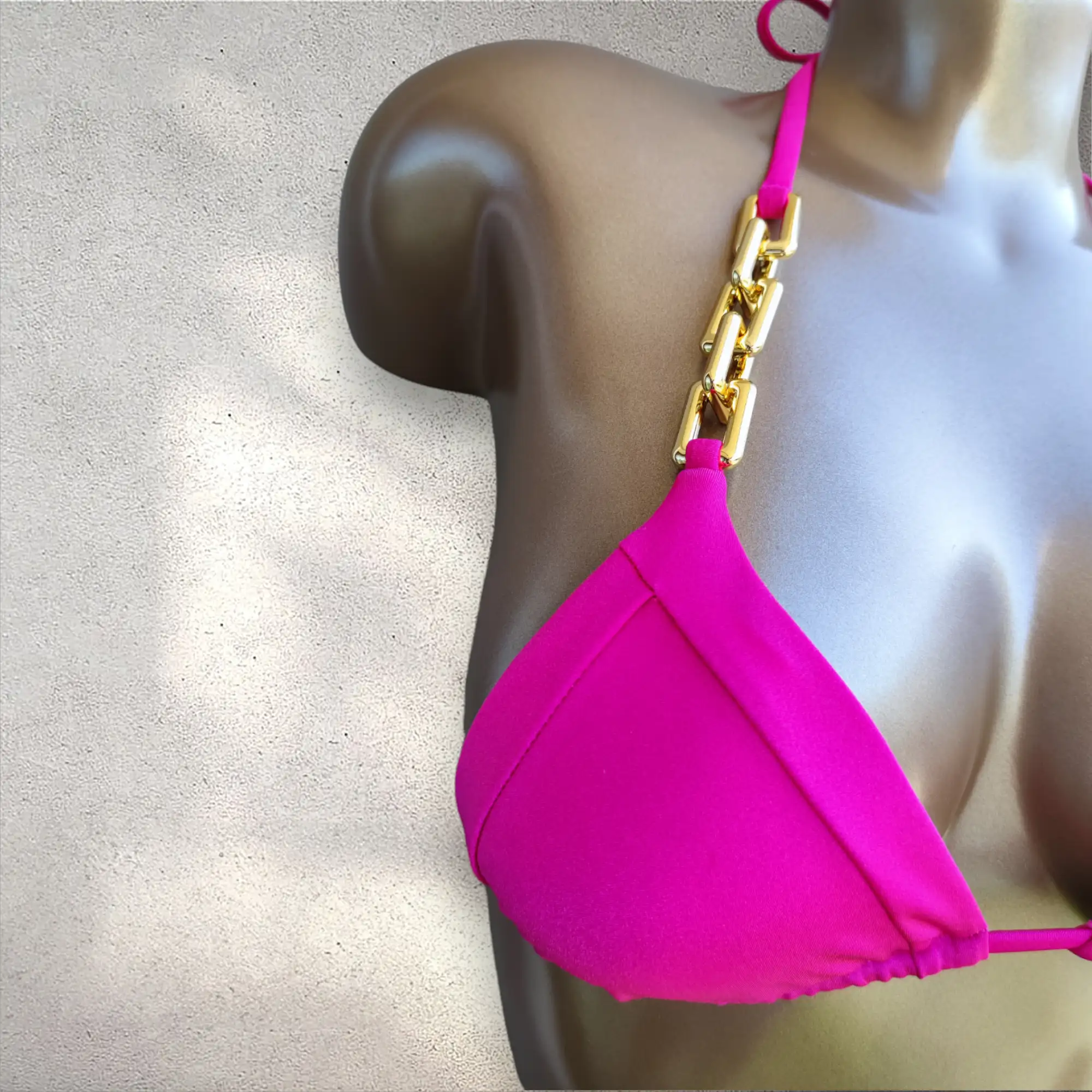 NC-0081 / Bikini con cadenas doradas - Imagen 6