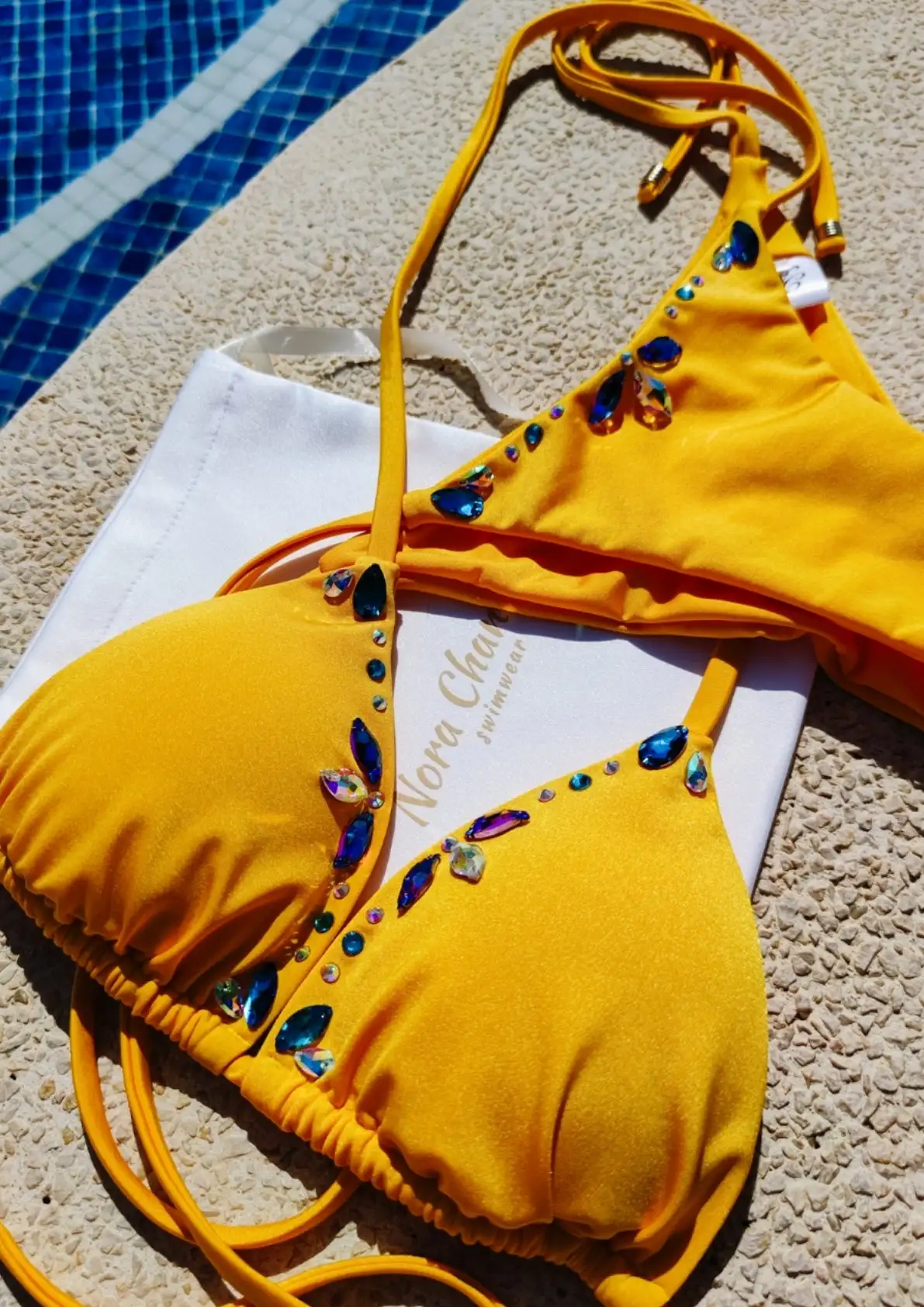 NC-0139 / Bikini amarillo girasol con cristales - Imagen 4