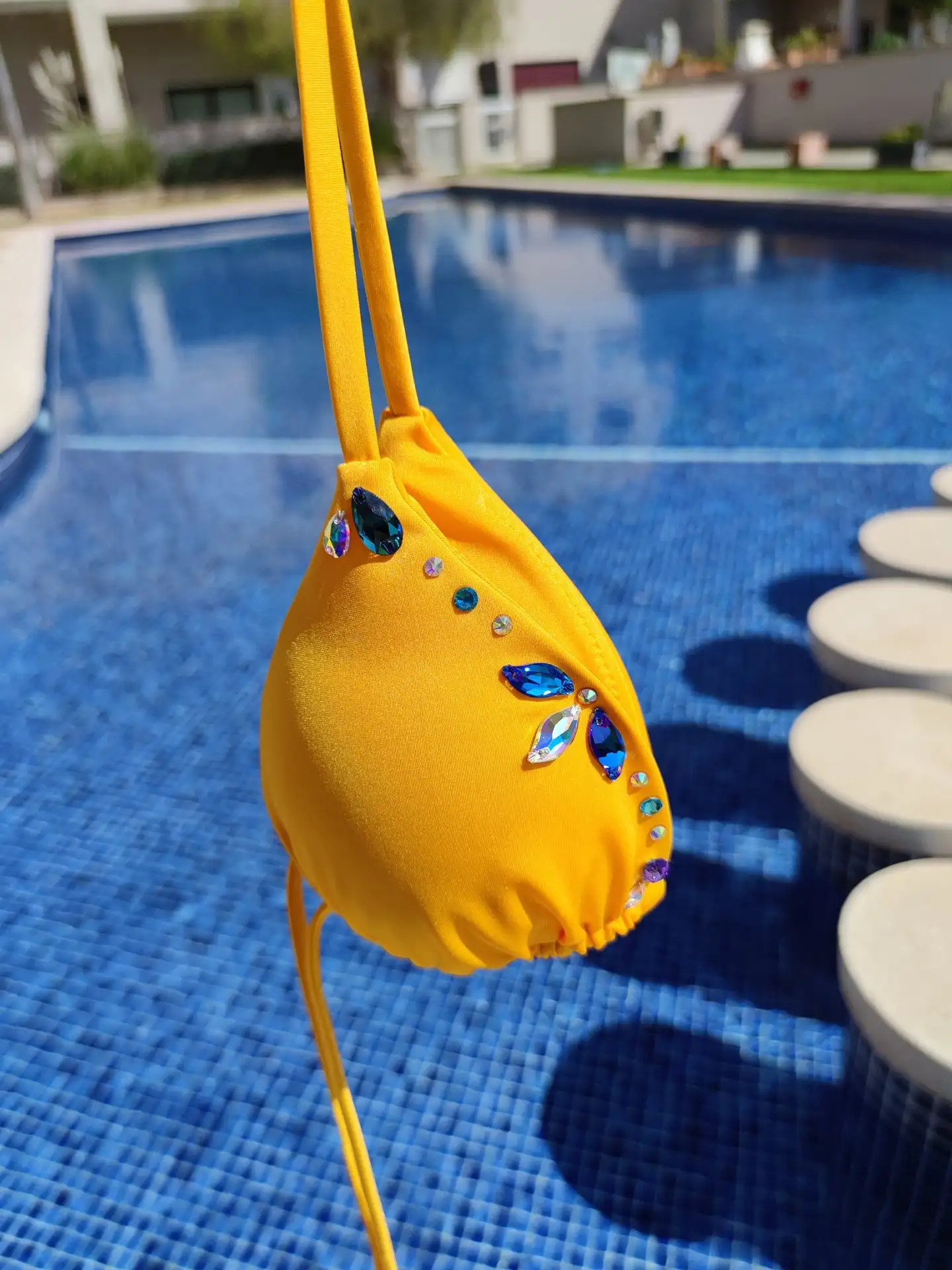 NC-0139 / Bikini amarillo girasol con cristales - Imagen 6