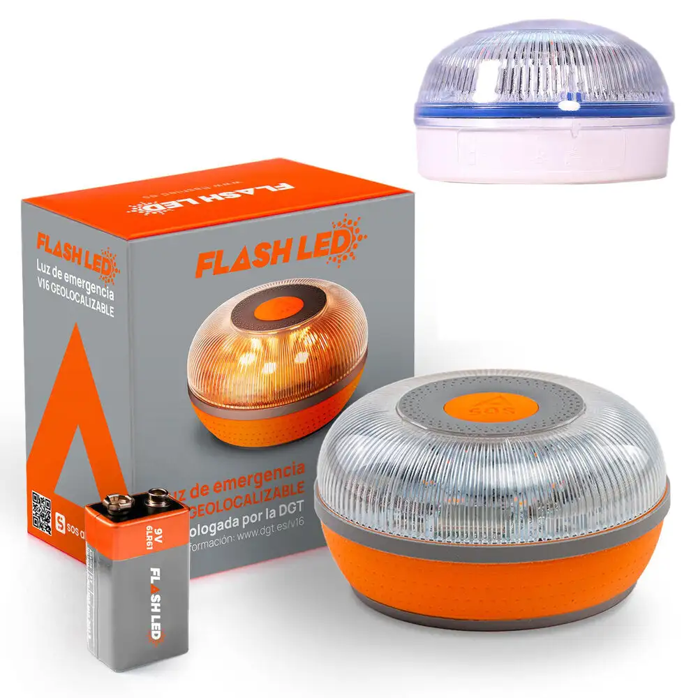 FlashLED SOS Baliza Señalización V16 Conectada IoT Homologada DGT 3.0 - Imagen 2