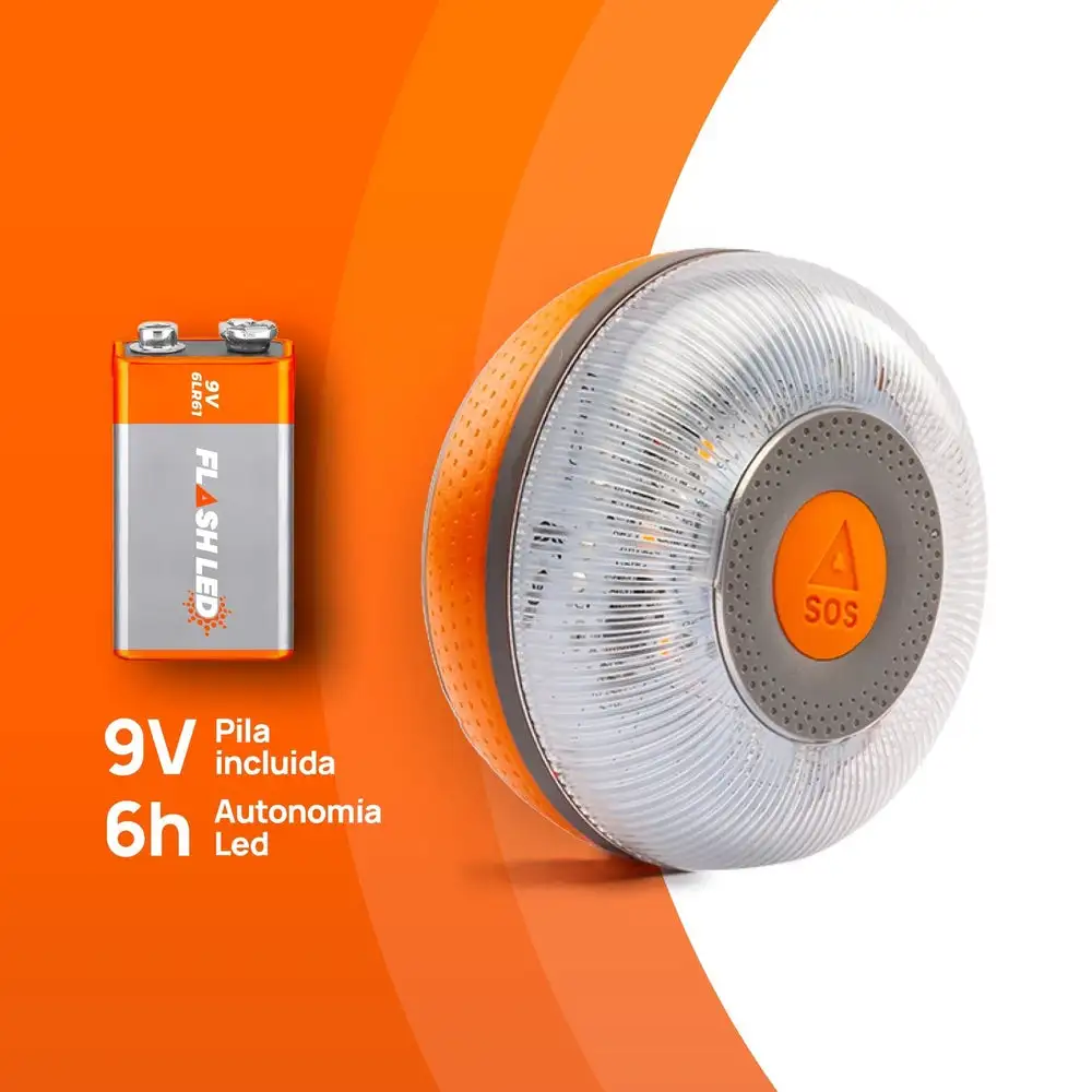FlashLED SOS Baliza Señalización V16 Conectada IoT Homologada DGT 3.0 - Imagen 8