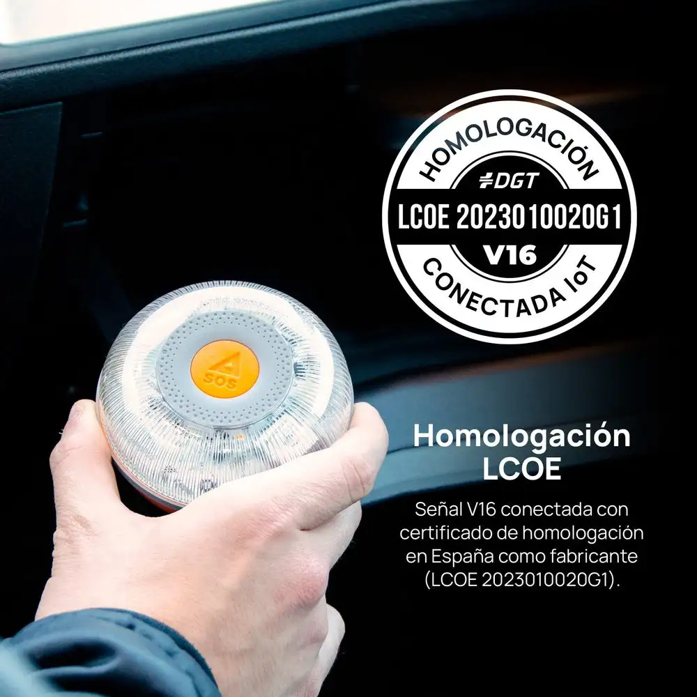 FlashLED SOS Baliza Señalización V16 Conectada IoT Homologada DGT 3.0 - Imagen 9