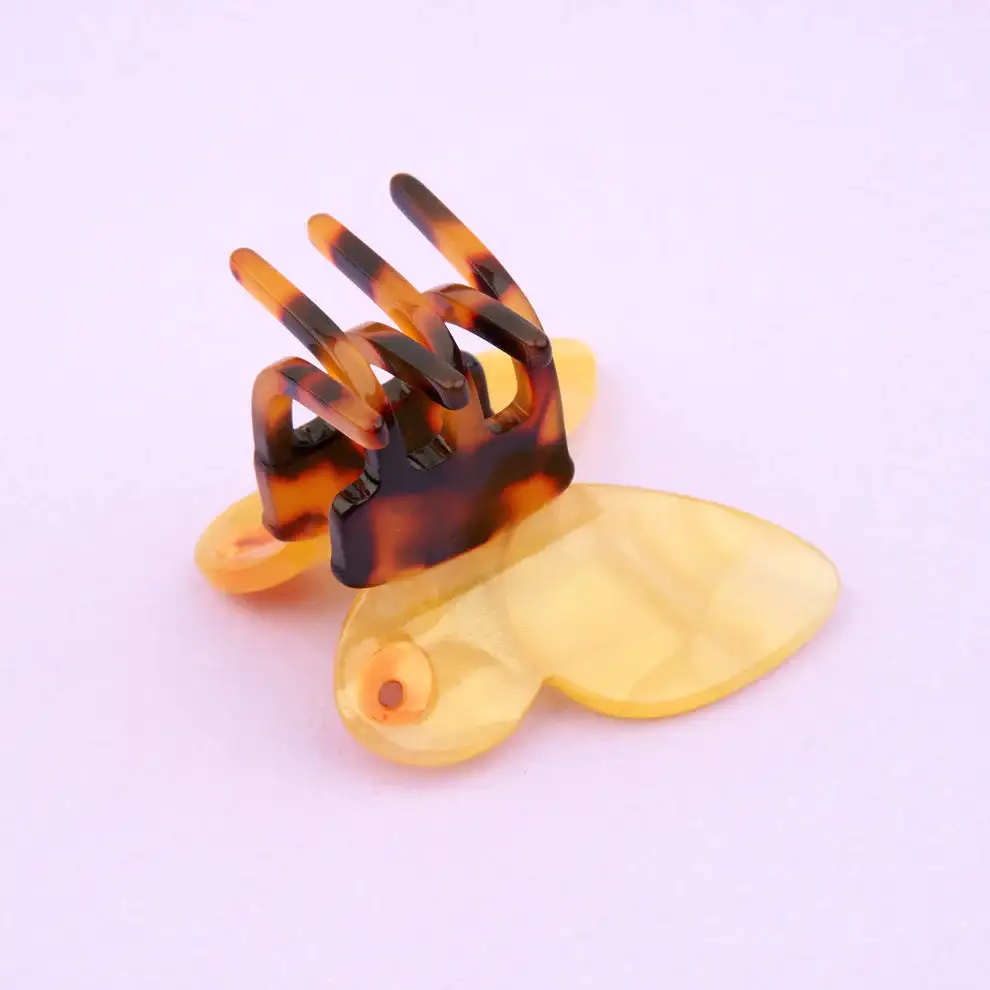MINI GARRA PARA EL PELO MARIPOSA AMARILLA - Imagen 2