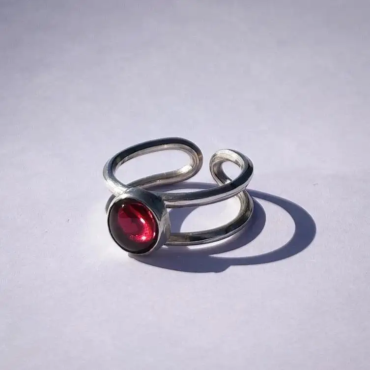 Garnet Double Thread Ring - Image 3
