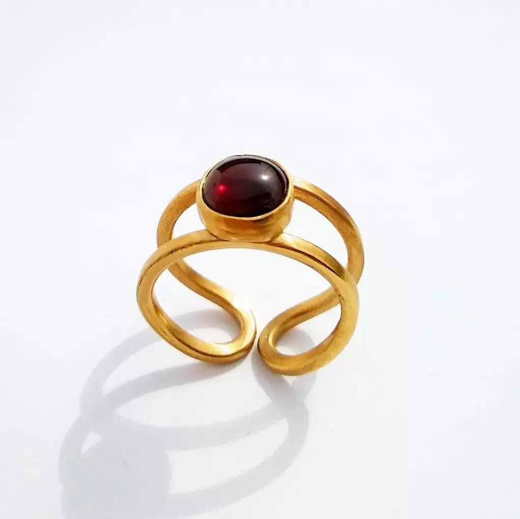 Garnet Double Thread Ring - Image 4