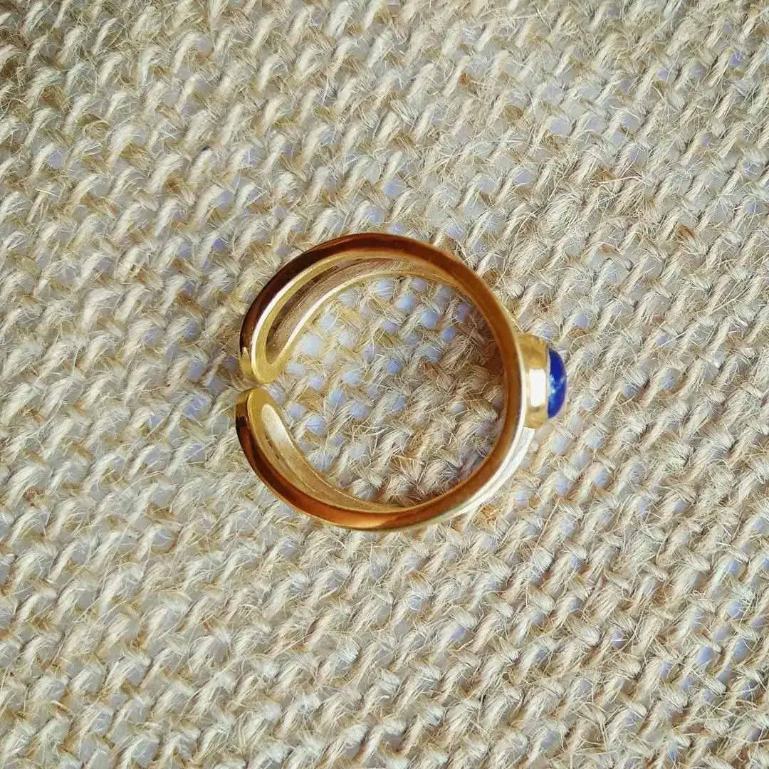 Lapis lazuli Double Thread Ring - Image 3