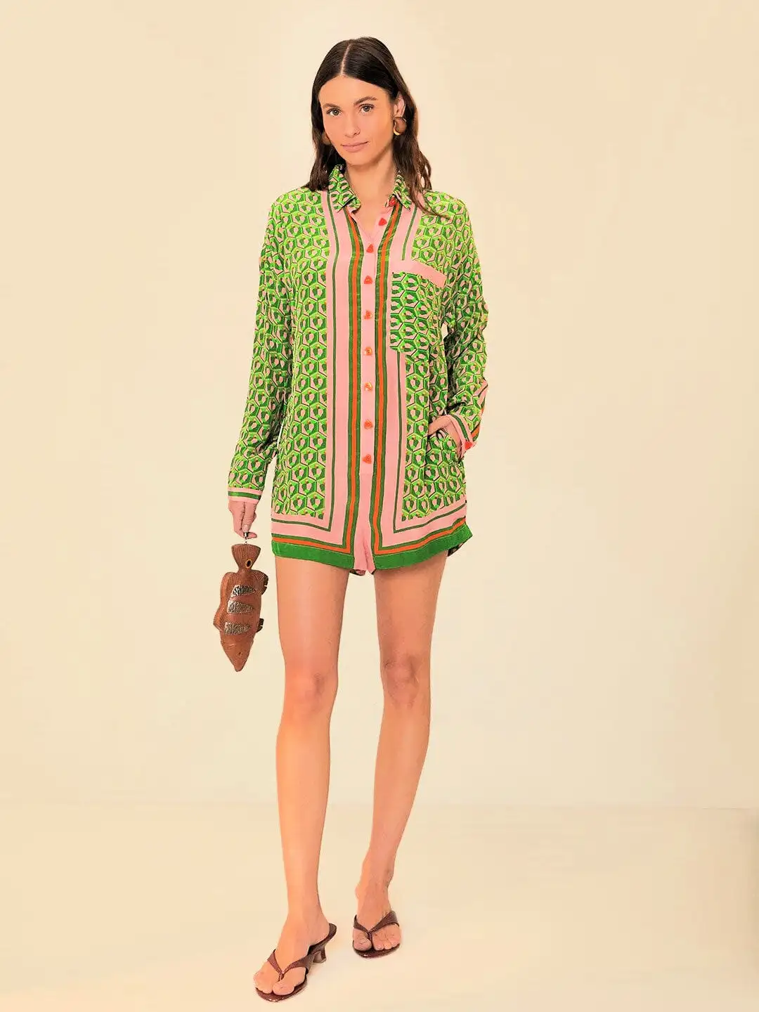 Romper con bufanda de anacardo mixto - Imagen 4