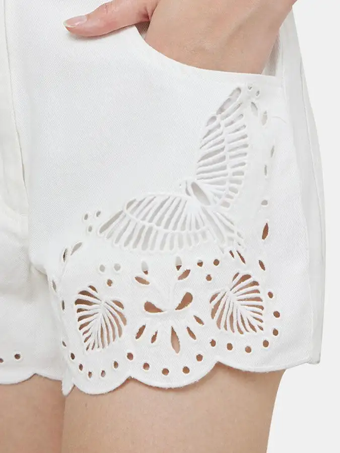 Pantalones cortos bordados Richelieu - Imagen 3