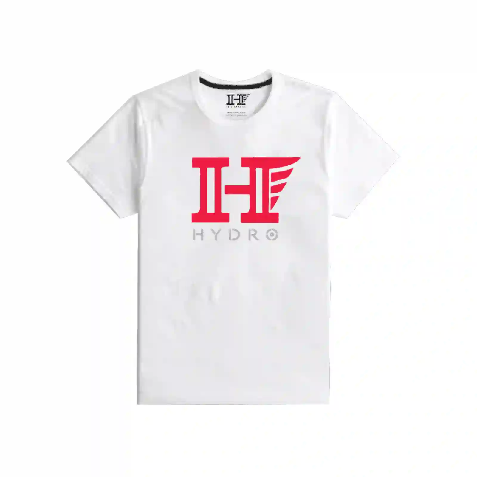 Camiseta Hydro blanca Logotipo rojo