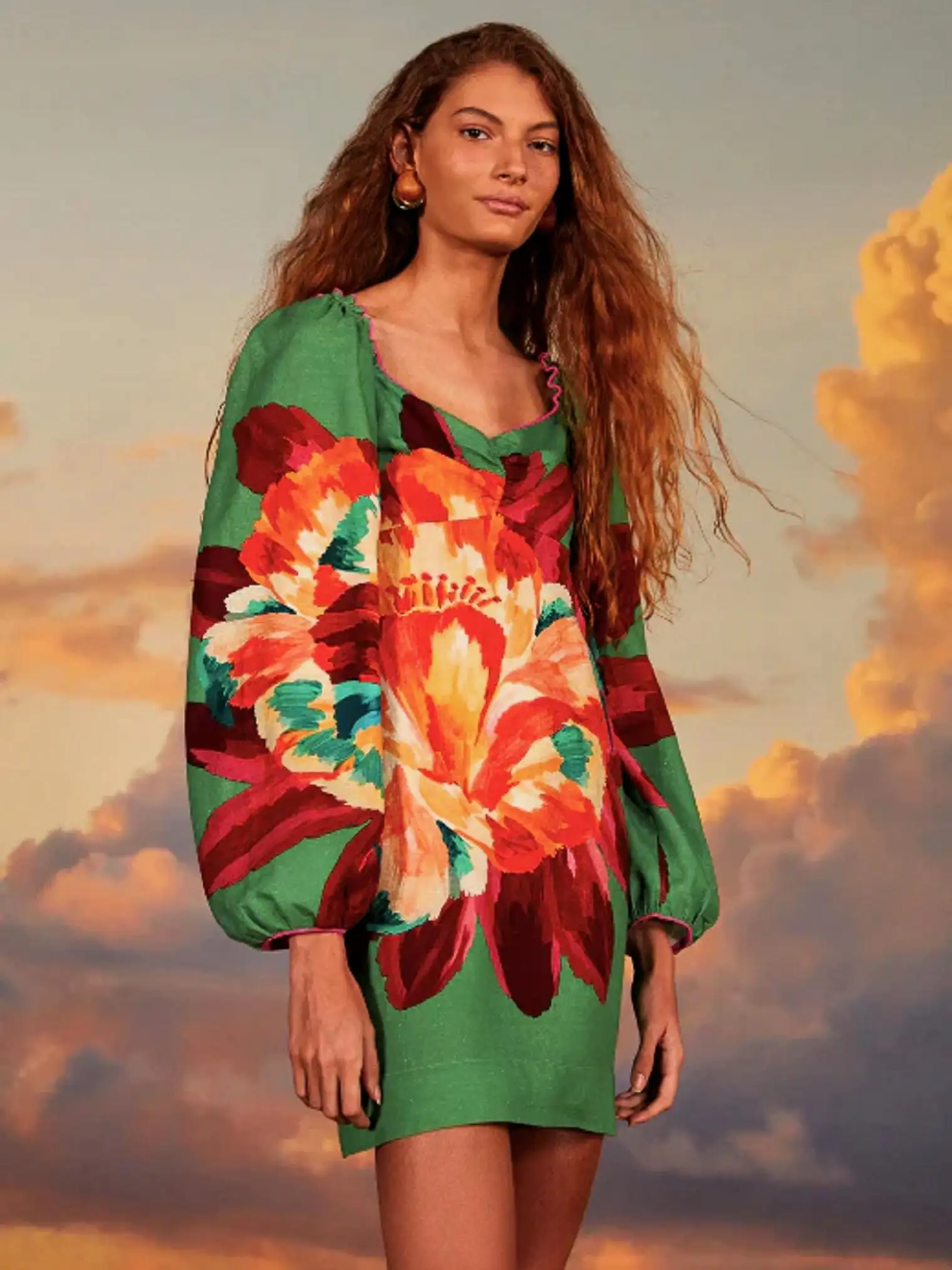 Minivestido Tropicart verde - Imagen 2