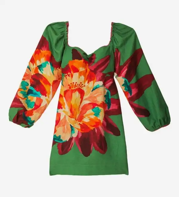 Minivestido Tropicart verde - Imagen 6