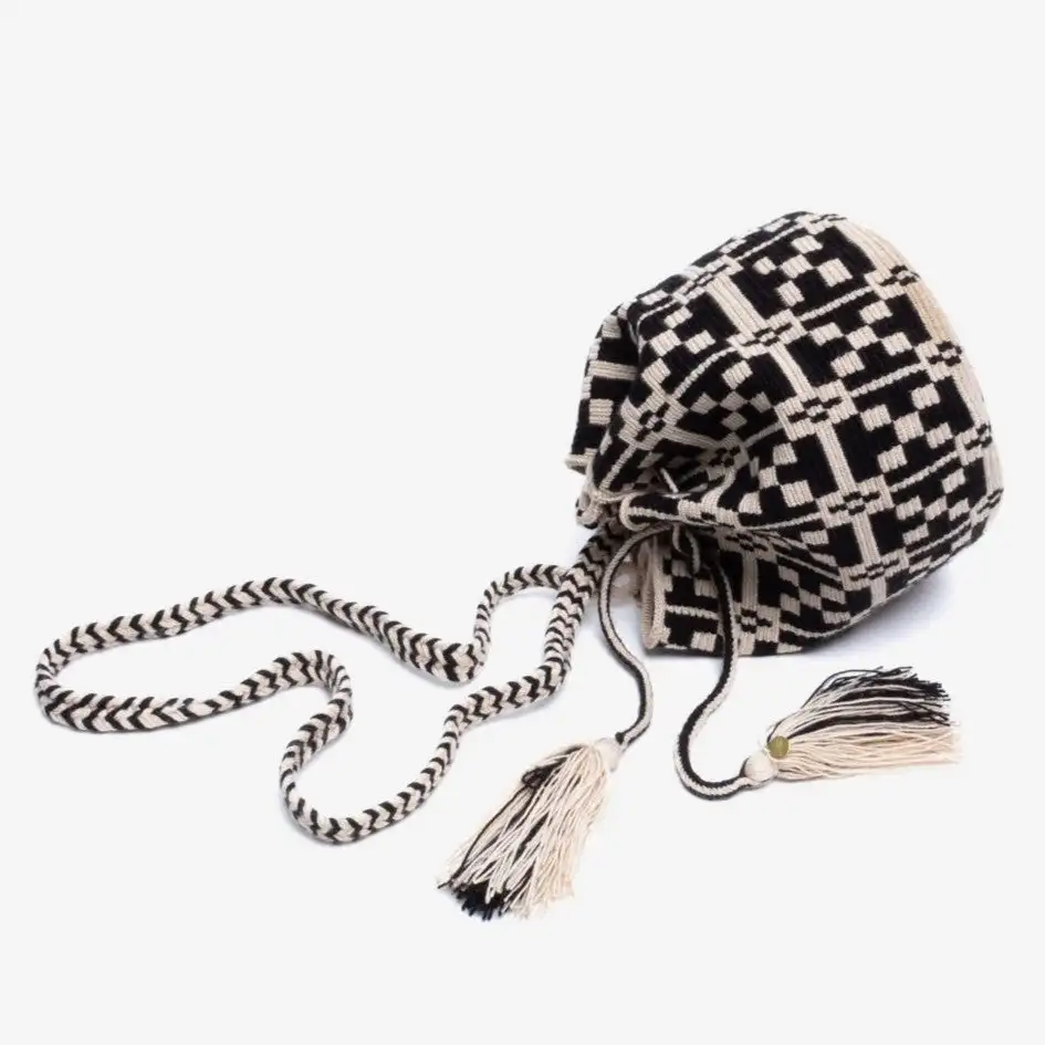 Bandolera pequeña hecha a mano Wayuu Melisa - Imagen 2
