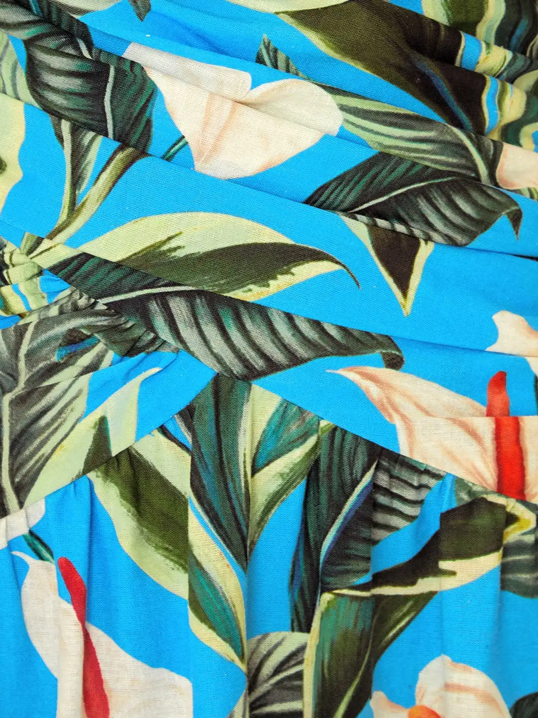 Vestido largo de jardín de Anthurium azul - Imagen 6