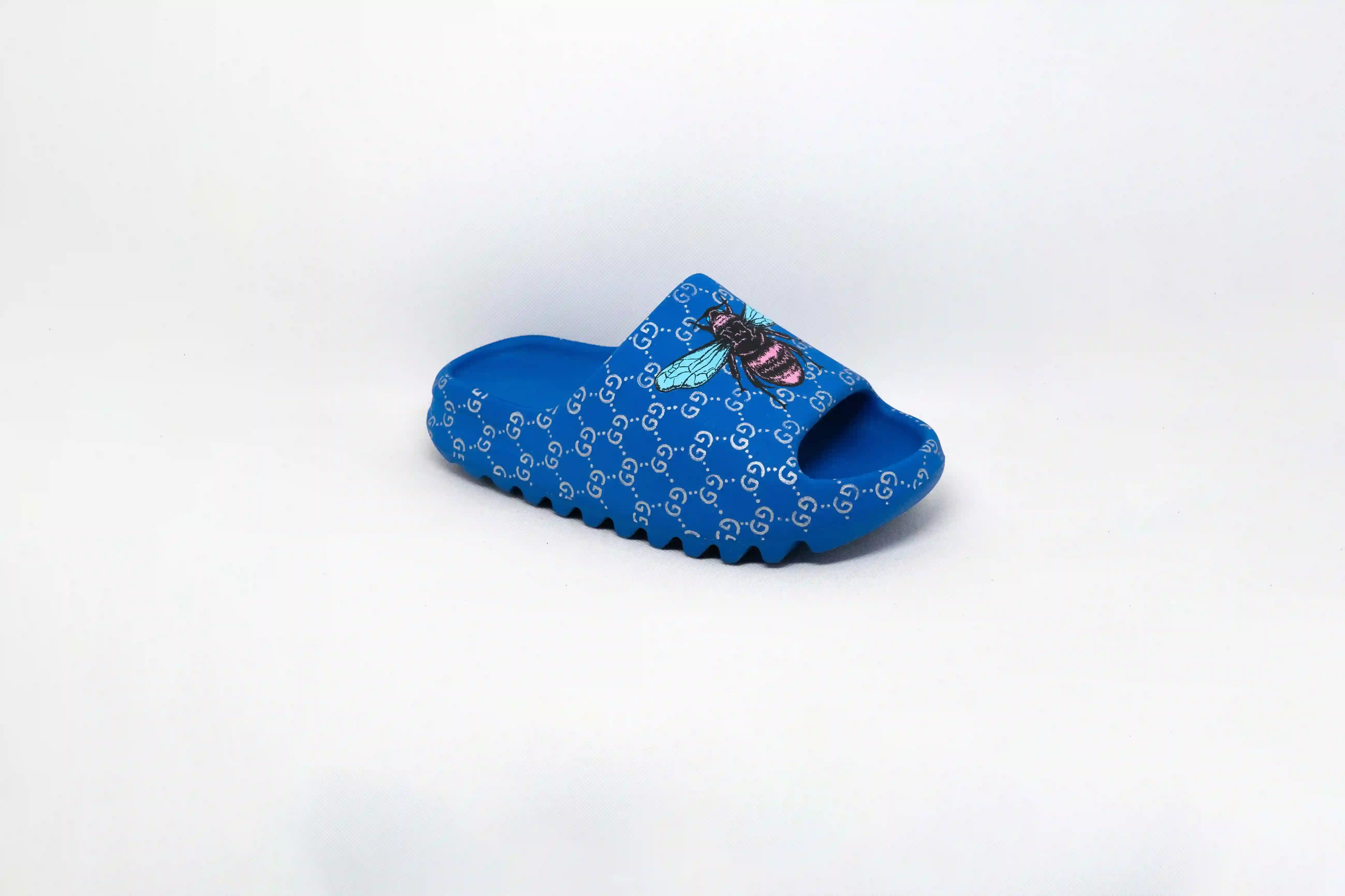 DIAPOSITIVAS Yeezy AZUL GUCCI PERSONALIZADAS