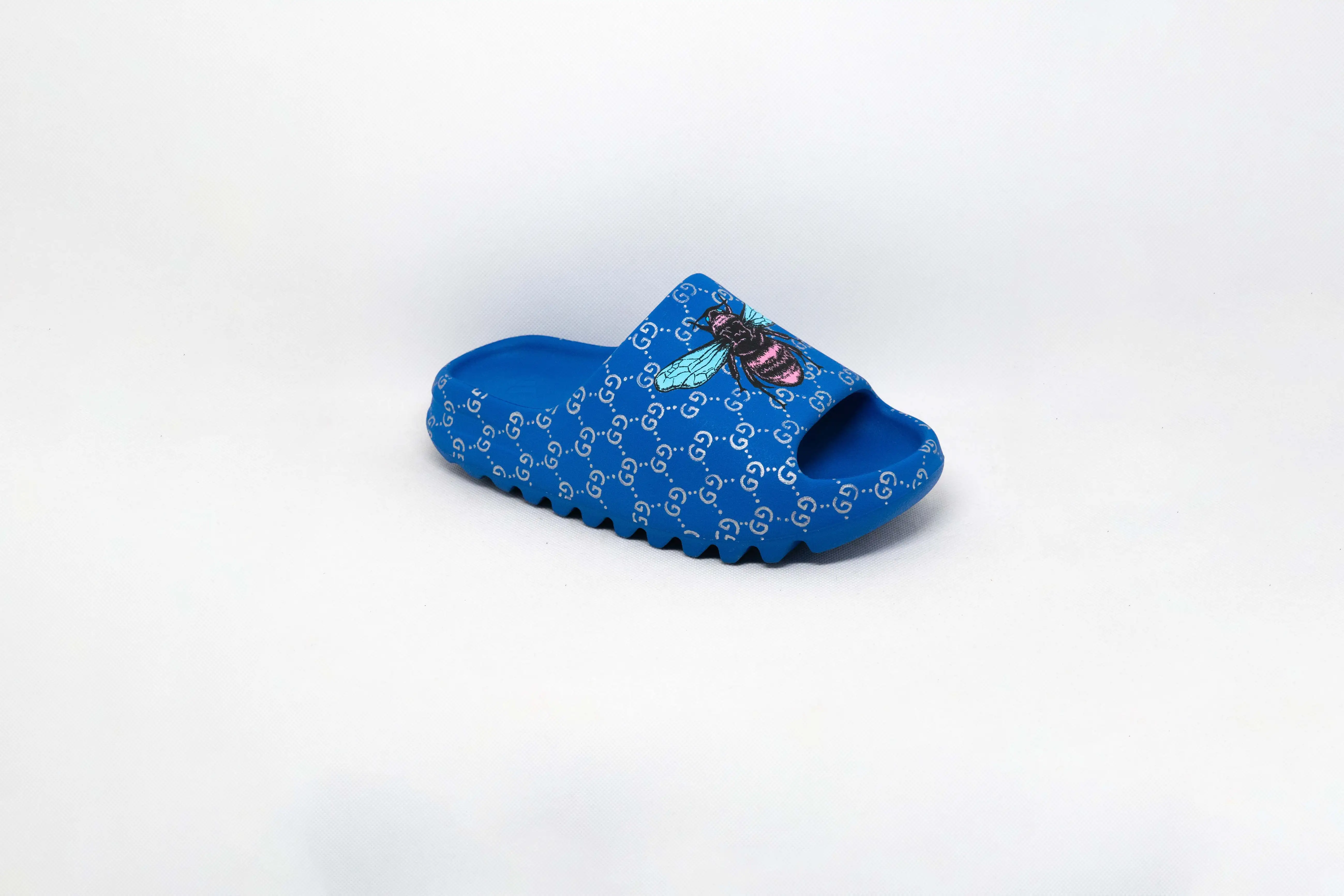 DIAPOSITIVAS Yeezy AZUL GUCCI PERSONALIZADAS