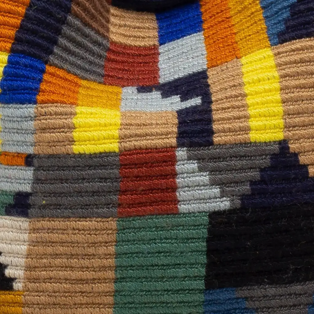 Wayuu Medio Hecho A Mano Apolo Azul - Imagen 2