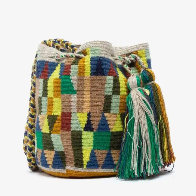 Wayuu Pequeño Hecho A Mano Apolo Amarillo - Imagen 2