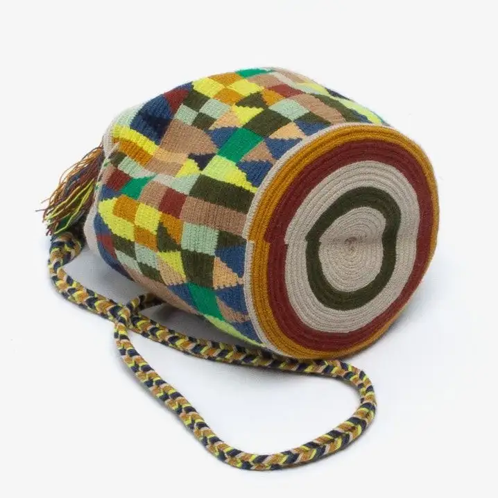 Wayuu Pequeño Hecho A Mano Apolo Amarillo - Imagen 4