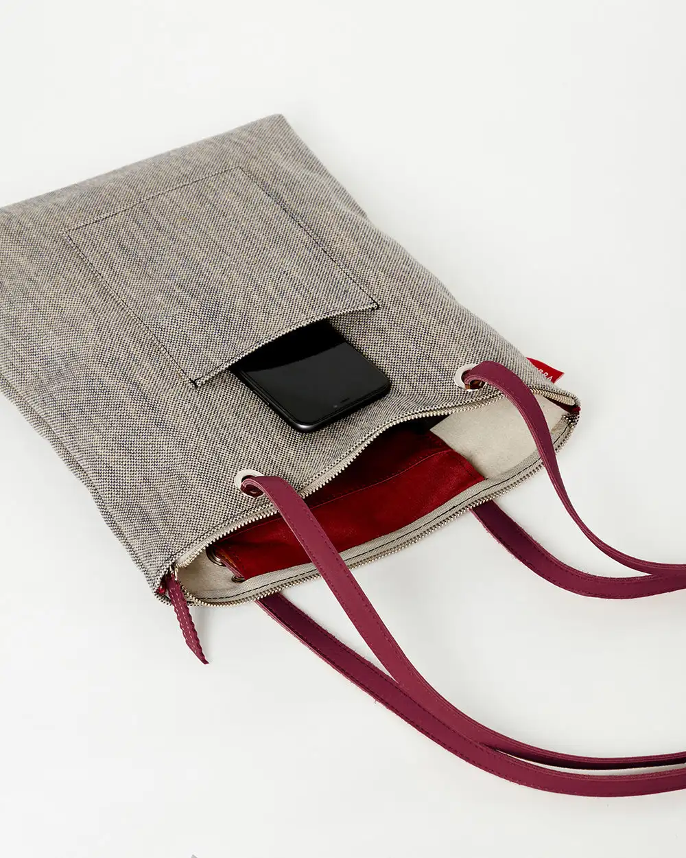 GRAY CANVAS Backpack Bag - Image 8