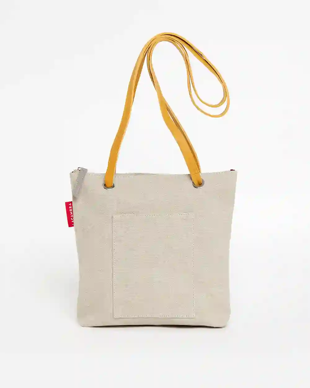 BEIGE CANVAS Mini Backpack Pocket