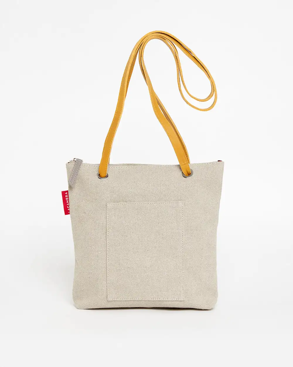 BEIGE CANVAS Mini Backpack Pocket