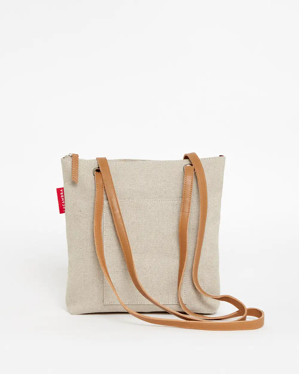 BEIGE CANVAS Mini Backpack Pocket - Image 6