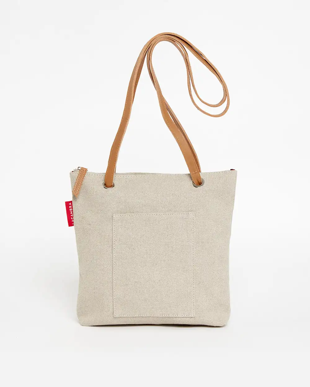 BEIGE CANVAS Mini Backpack Pocket - Image 7