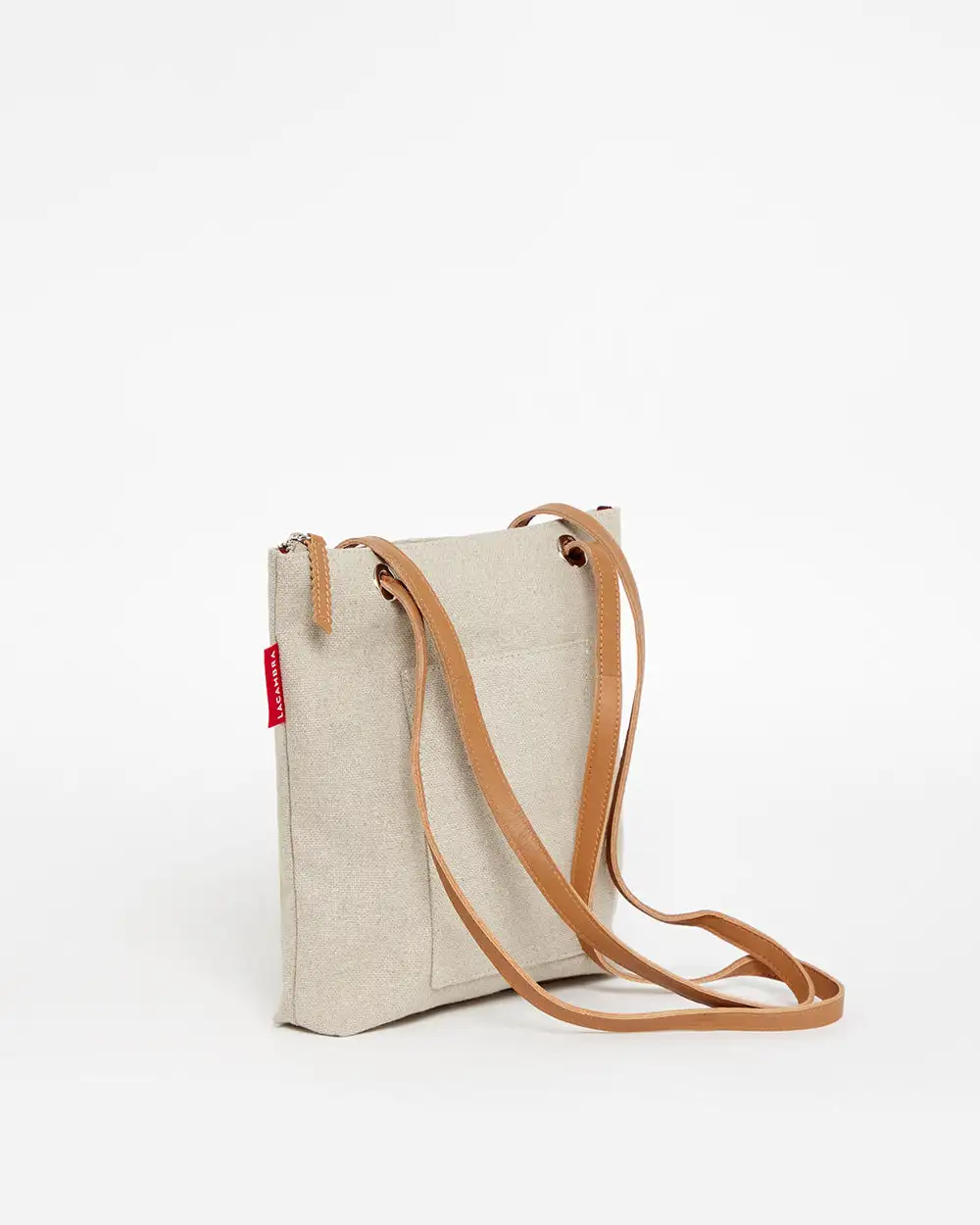 BEIGE CANVAS Mini Backpack Pocket - Image 8