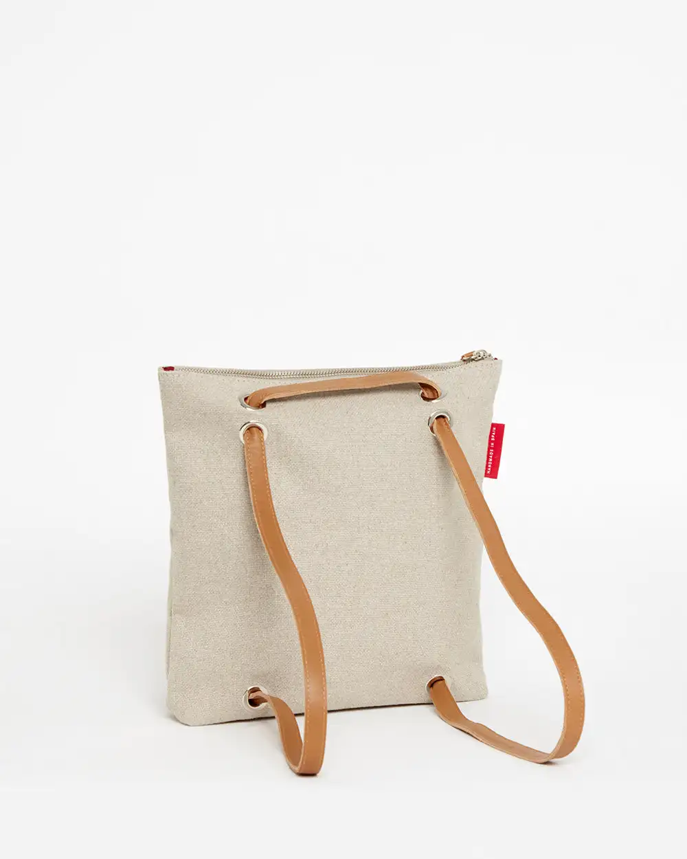 BEIGE CANVAS Mini Backpack Pocket - Image 11