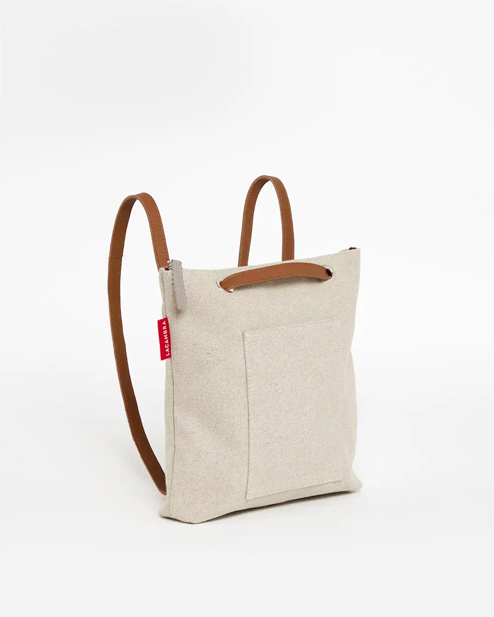 BEIGE CANVAS Mini Backpack Pocket - Image 15