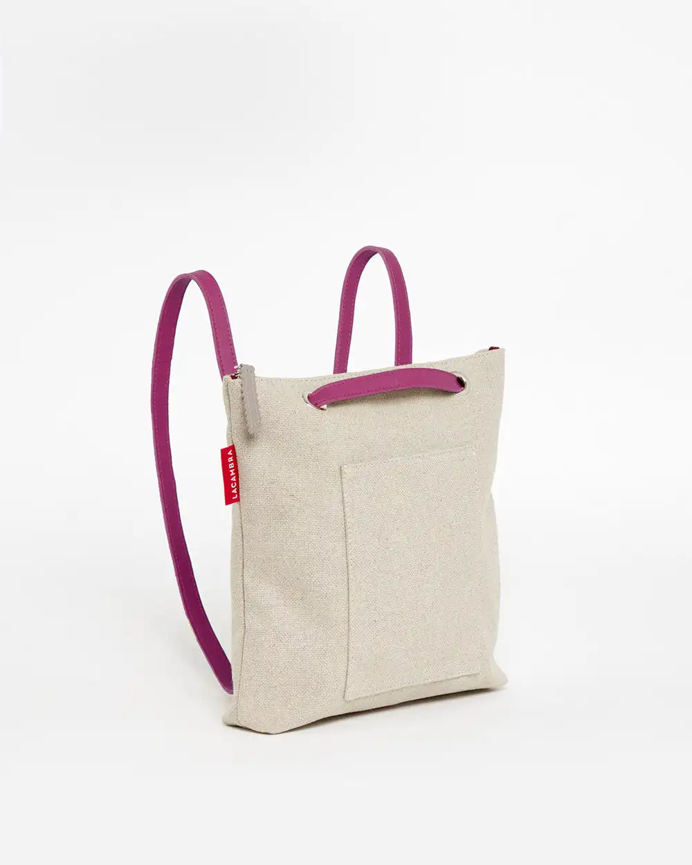 BEIGE CANVAS Mini Backpack Pocket - Image 17