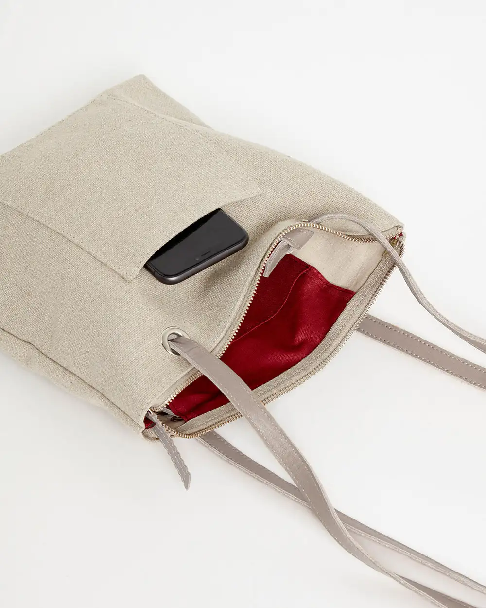 BEIGE CANVAS Mini Backpack Pocket - Image 46