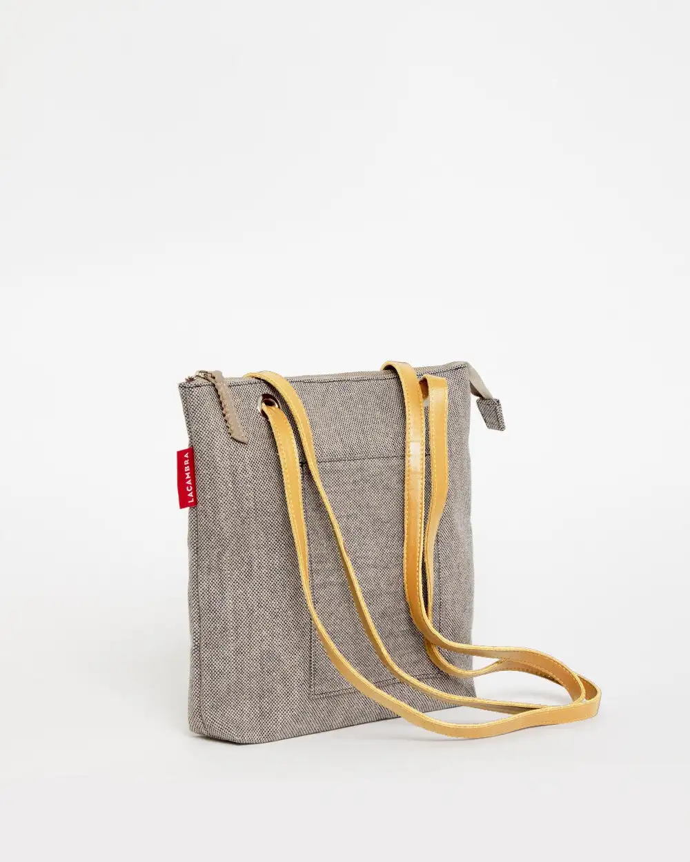 GRAY CANVAS Mini Backpack Bag - Image 3