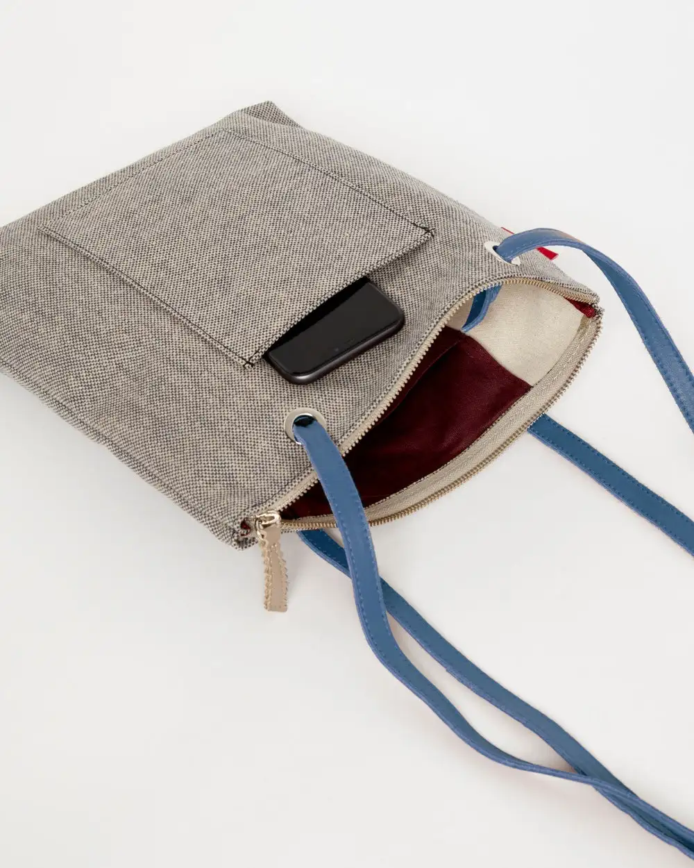 GRAY CANVAS Mini Backpack Bag - Image 11