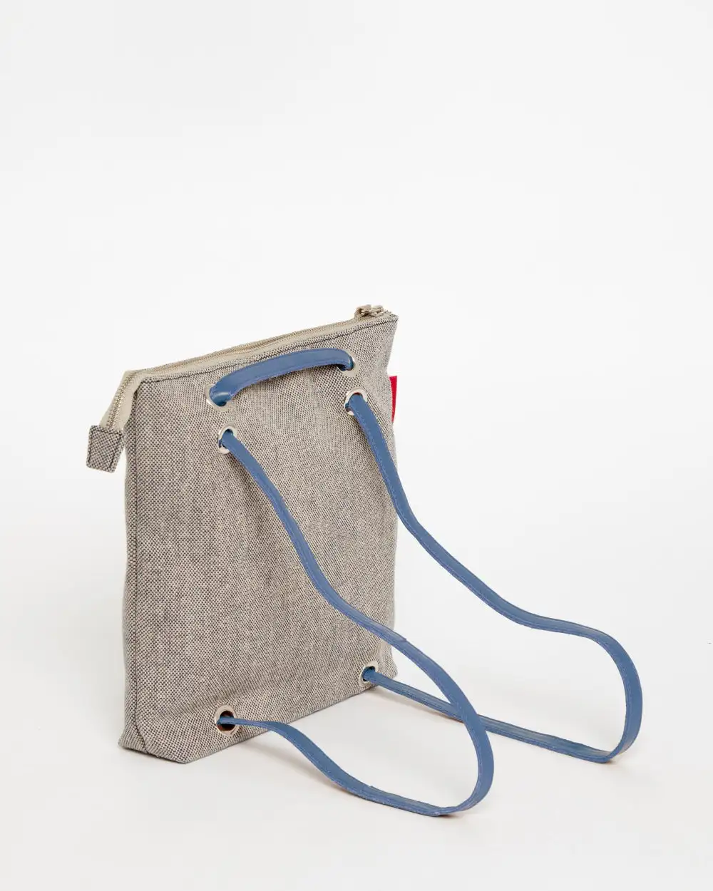 GRAY CANVAS Mini Backpack Bag - Image 12